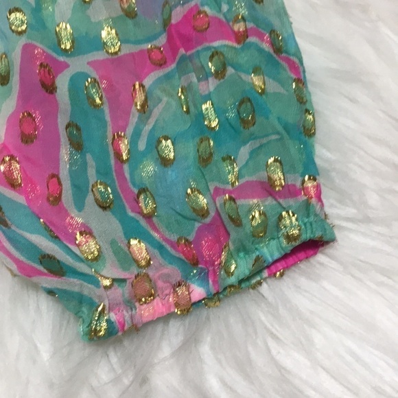 Lilly Pulitzer Rilla Tropical Print Silk Blouse Small - Picture 9 of 13